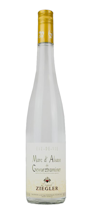 Acheter l’Eau-de-Vie de Marc de Gewurztraminer : Un spiritueux d’Alsace unique au Domaine Ziegler à Hunawihr